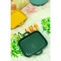 直式歐風雙耳造型條紋烤盤(墨綠色/亮黃色)_5