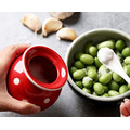 波卡圓點陶瓷調味罐(附湯匙)-紅色_2