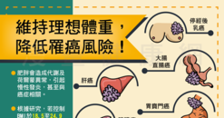 【A3海報】維持理想體重，降低罹癌風險！