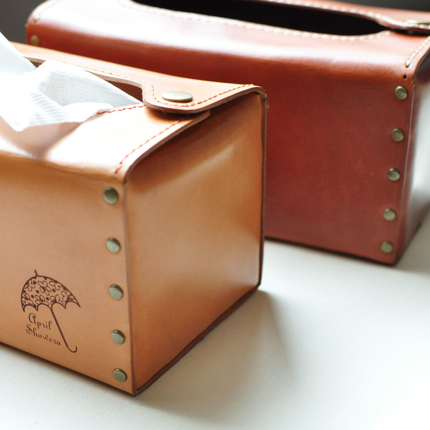 皮革面紙盒