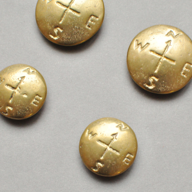 Decoration Button 指北針純銅裝飾釦
