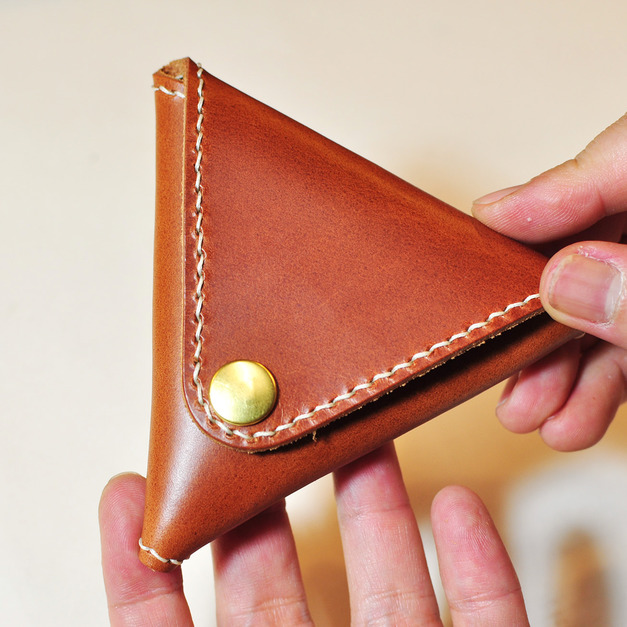 【手作材料包】Triangle Coin Purse DIY KIT 幾何三角零錢包 [含孔洞]