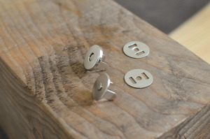 Magnetic Snap 14mm 台製 雙折腳磁釦 插式磁釦 鎳色