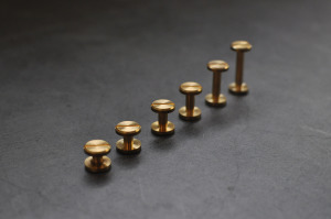 Brass Screw Rivet 黃銅 平面螺絲釦 工字釦