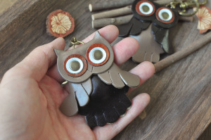 【手作材料包】Baby Owl Keychain 貓頭鷹鑰匙圈