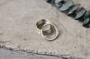 Silver Key Ring 內徑 2.5cm 鎳色鑰匙環 雙圈圓環 5入