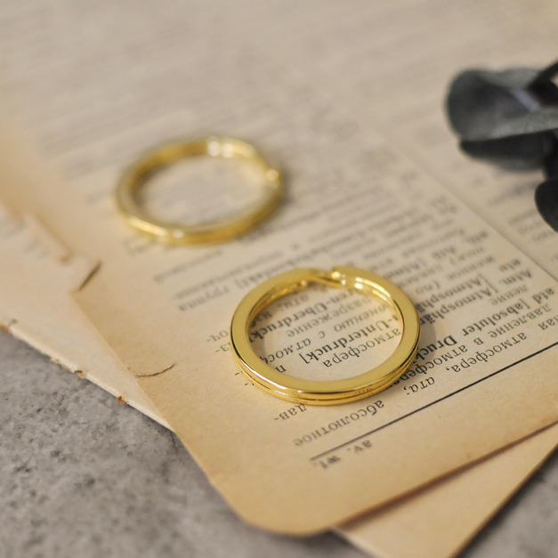 Golden Key Ring 內徑 2.5cm 金色 鑰匙環 雙圈圓環 2入