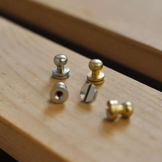 Strap Stopper 黃銅 精緻和尚頭 銅珠釦 2入