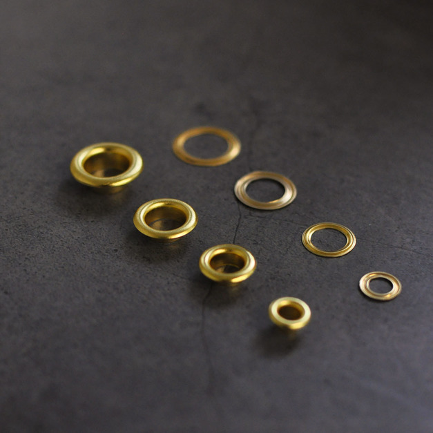Solid Brass Grommet Eyelets 14mm 內徑8mm 黃銅環釦 雞眼釦 三色 【金色新上架～】