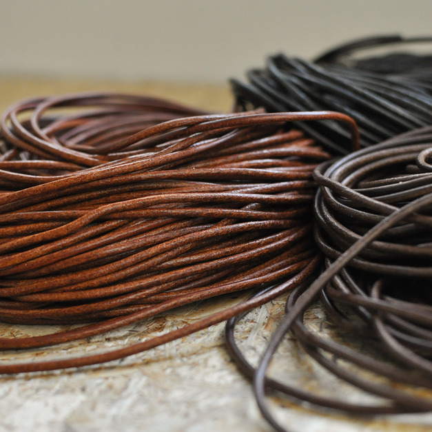 Buttero/Rocky Round Leather Lace 3mm 義大利植鞣圓皮繩 4色