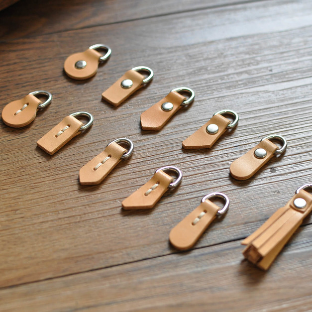 【皮片材料包】DIY Zipper Slider皮革拉鍊材料包 1組5片