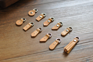 【皮片材料包】DIY Zipper Slider皮革拉鍊材料包 1組5片