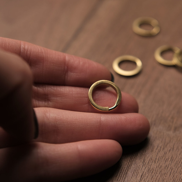 Brass Key Ring 內徑 1cm 超迷你黃銅鑰匙環 雙圈圓環 5入