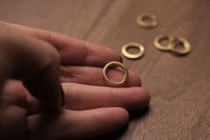 Brass Key Ring 內徑 1cm 超迷你黃銅鑰匙環 雙圈圓環 5入