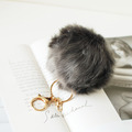 仿兔毛絨絨毛球包包吊飾鑰匙圈_2