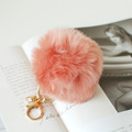 仿兔毛絨絨毛球包包吊飾鑰匙圈_5