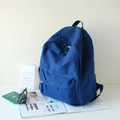 素色簡約帆布後背包_3
