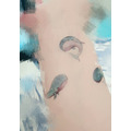 限量新款迷你刺青紋身 手繪鯨