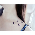 限量新款迷你刺青紋身 水彩飛鳥