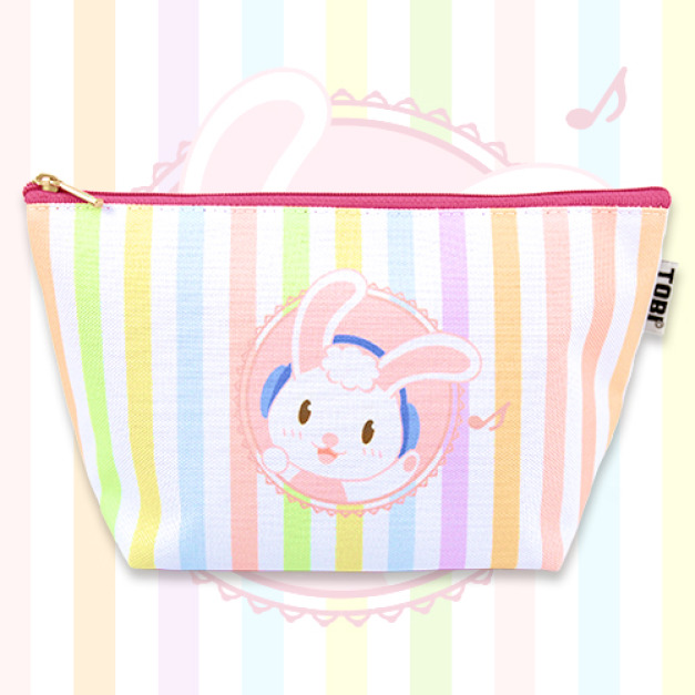 條紋兔比收納包