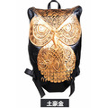 3D立體浮雕貓頭鷹圖騰潮酷雙肩後背包(3色可選：霸氣黑、高貴銀、土豪金)_1