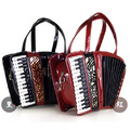 手風琴時尚造型包側背包斜背包手提包女包(紅、黑2色可選)
