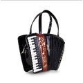 手風琴時尚造型包側背包斜背包手提包女包(紅、黑2色可選)_4