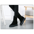 韓版真皮厚底加絨加厚保暖冬季内增高高跟女靴雪靴(黑、棕2色)161201002_4