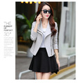 韓版春秋冬季純色短版修身顯瘦小西裝外套(黑、粉、灰3色)161217001_3