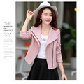 韓版春秋冬季純色短版修身顯瘦小西裝外套(黑、粉、灰3色)161217001