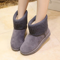 磨砂加厚棉鞋雪靴(黑、米白、粉紅、灰4色)161209001_2
