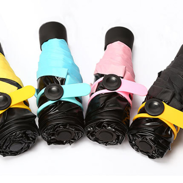 防紫外線科技黑膠五折陽傘口袋傘雨傘160712006