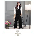 韓版女裝休閒時尚顯瘦闊腳毛呢褲時尚三件組套裝170106002_1
