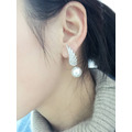 韓版時尚S925純銀翅膀珍珠耳環170501001_2