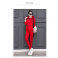 秋季韓版女裝中大尺碼女裝修身時尚休閒服套裝兩件套運動套裝170821001_1