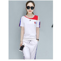 韓版女裝中大尺碼女裝長袖休閒服套裝運動服套裝短袖上衣七分褲 (3色可選)170831038_2