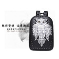 貓頭鷹骷髏頭3D立體圖騰酷炫後背包女包男包(金、銀、黑3色可選)171107008