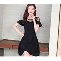 韓版中大尺碼時尚女裝神小黑裙洋裝連身裙190601026_1
