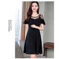 韓版中大尺碼時尚女裝神小黑裙洋裝連身裙190601026_2