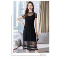 韓版修身顯瘦小黑裙長裙連身裙洋裝190601051_2