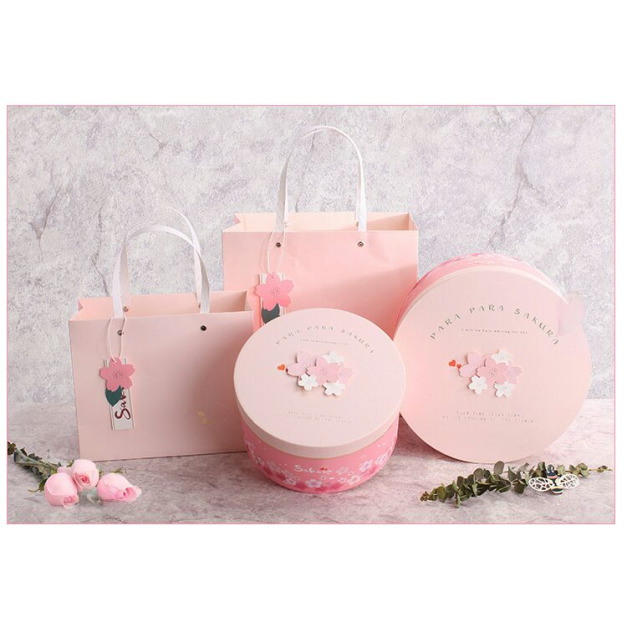 粉色禮盒+提袋/彌月禮盒/生日