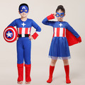 萬聖節男童女童美國隊長服裝/cosplay/拍照寫真