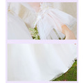 浪漫白色網紗袖婚紗禮服/花童/公主裙_6