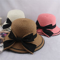 夏款韓版蝴蝶結草編遮陽帽/沙灘帽/親子裝(6色)_7