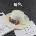 夏款韓版手工花朵渡假沙灘帽/遮陽帽(5色)_2