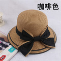 夏款韓版蝴蝶結草編遮陽帽/沙灘帽/親子裝(6色)_6