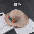 夏款韓版手工花朵渡假沙灘帽/遮陽帽(5色)_5