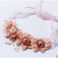 韓國粉色大花朵花環/髮飾/花童/禮服配飾(E款)_2