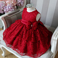 紅色蕾絲蛋糕蓬蓬公主裙/花童/生日/禮服_2