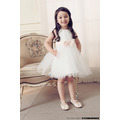 新款蝴蝶結軟紗蓬蓬公主裙/花童/表演服/母女裝(白色)_3